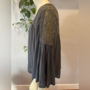 New Lovestitch Charcoal Lace Detail Top size S